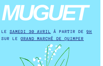 Vente du muguets par l'Interact Club de Quimper-Odet