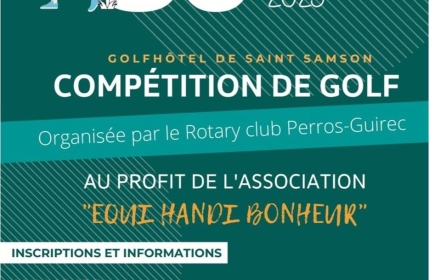 Le RC Perros Guirec organise sa compétition de golf au profit de l'Association "Equi Handi Bonheur".