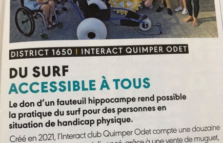Le Club Interact de Quimper-Odet dans le Rotary Mag